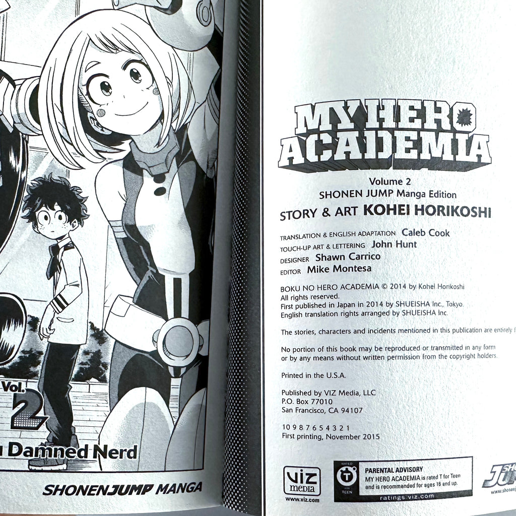 My Hero Academia Volume 1 & 2 - Manga