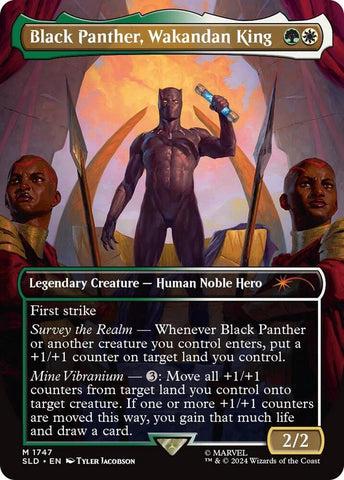 Black Panther, Wakandan King (Rainbow Foil) - Secret Lair Drop Series (SLD)