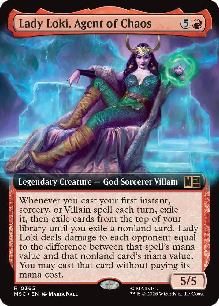 Lady Loki, Agent of Chaos (Extended Art) - Commander: Marvel Super Heroes (MSC)