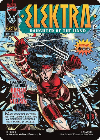 Elektra, Daughter of the Hand (Borderless) (0395) - Marvel Super Heroes (MSH)
