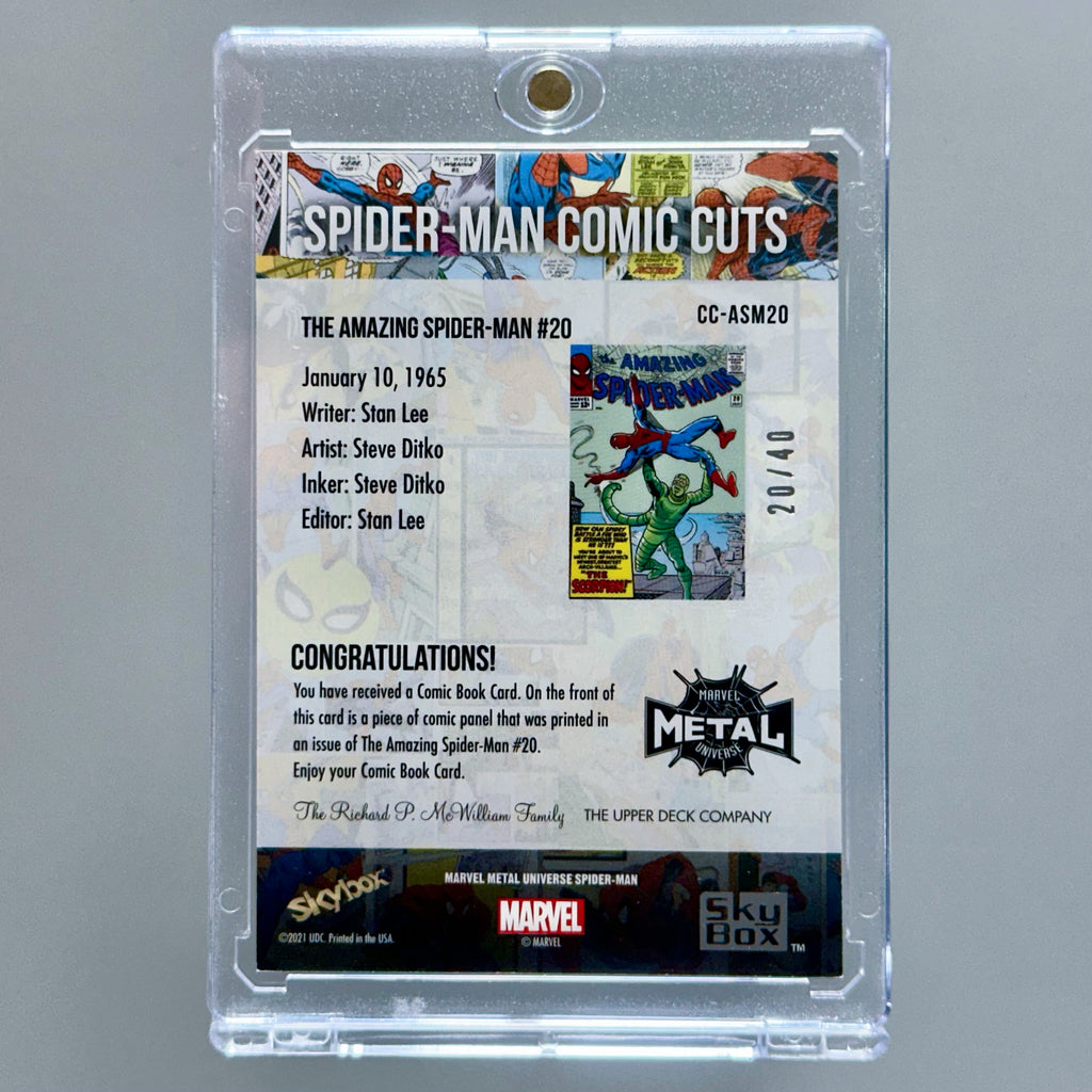 2022 Spider-Man Metal Comic Cut CC-ASM20