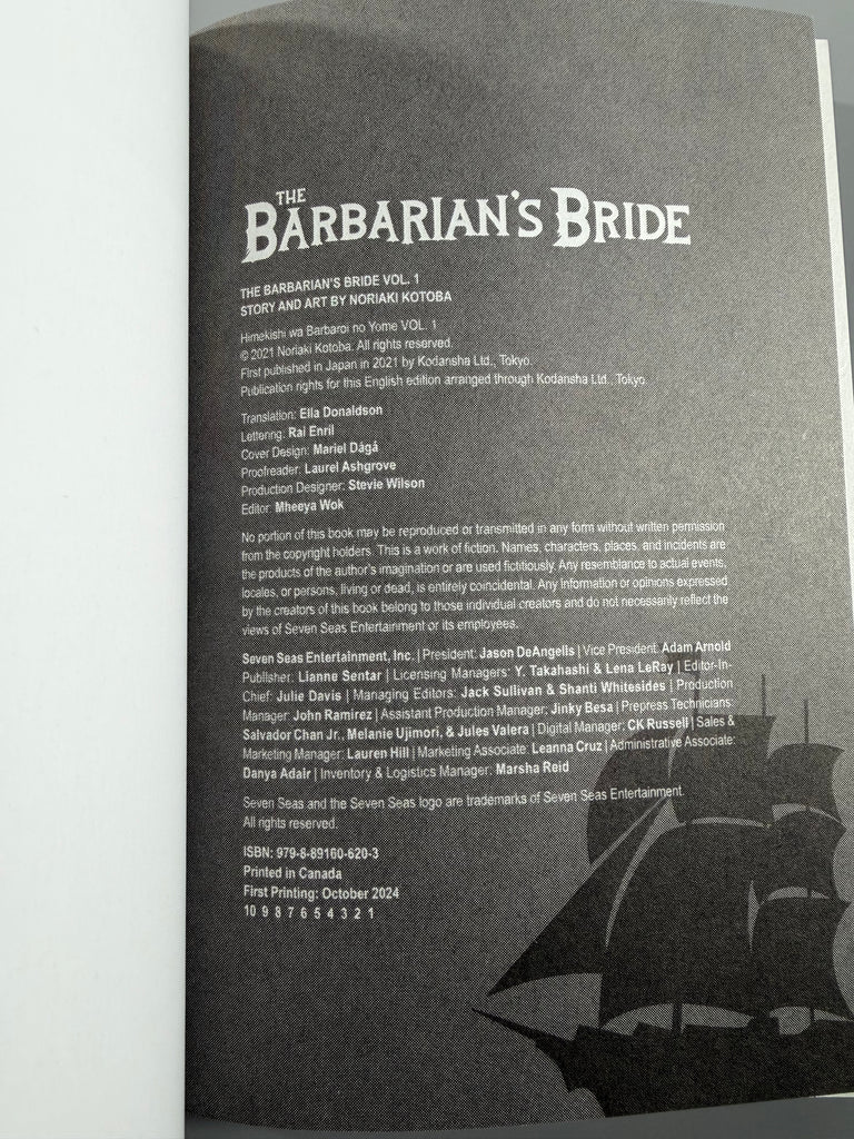 The Barbarian’s Bride Volume 1 - Manga