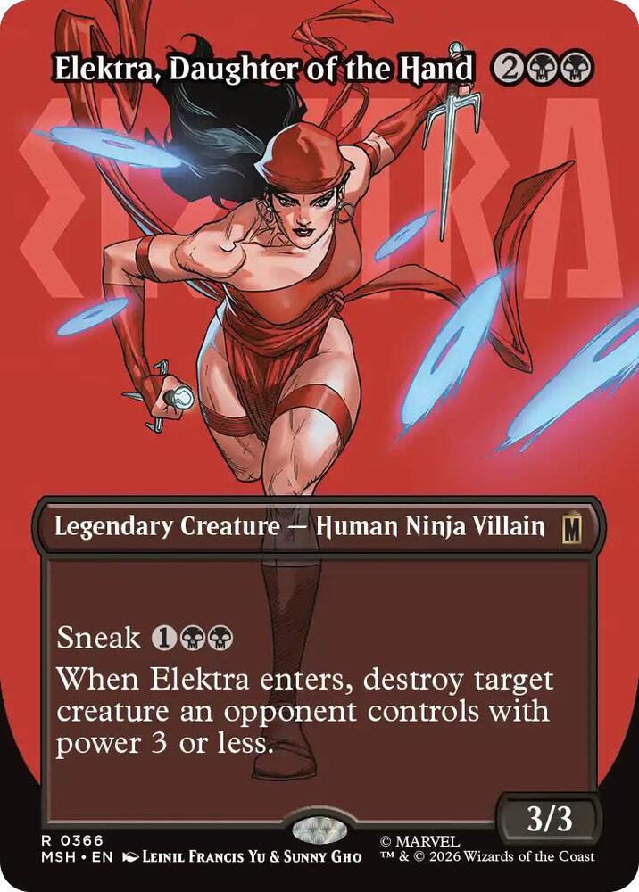 Elektra, Daughter of the Hand (Borderless) (0366) - Marvel Super Heroes (MSH)