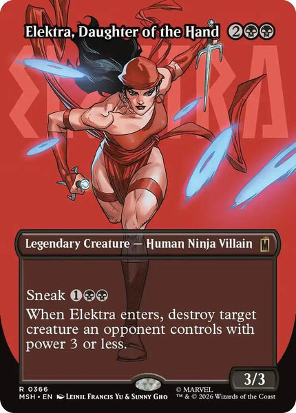 Elektra, Daughter of the Hand (Borderless) (0366) - Marvel Super Heroes (MSH)