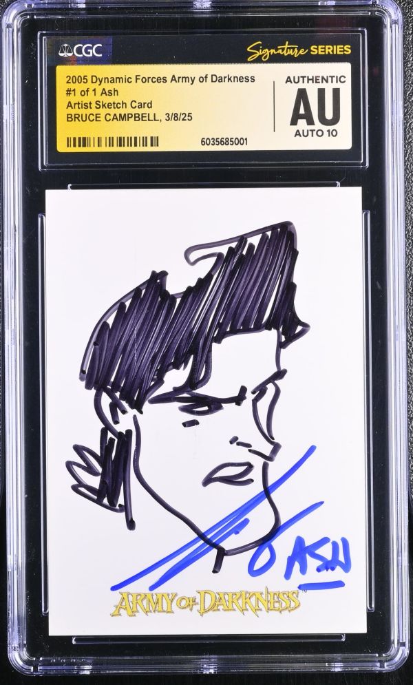 Army of Darkness #1 Ash Artist Sketch Card Signed by Bruce Campbell