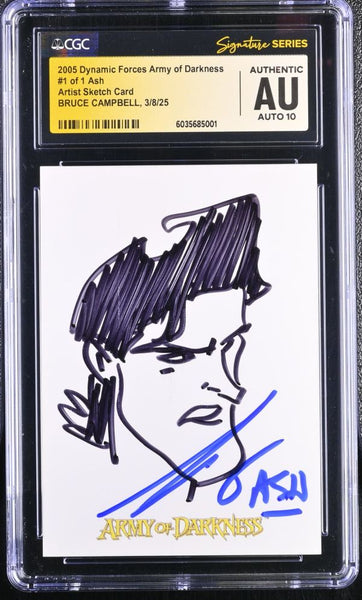 Army of Darkness #1 Ash Artist Sketch Card Signed by Bruce Campbell