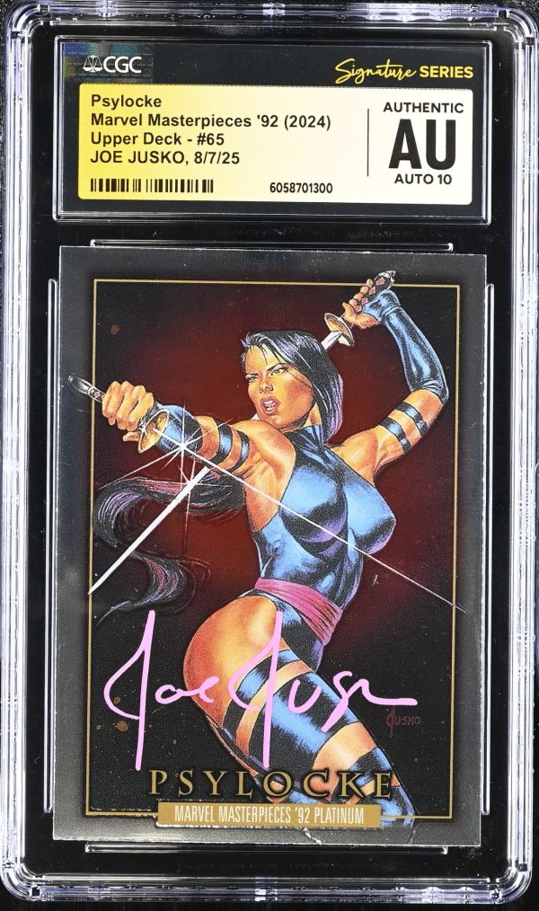 Psylocke #65 Marvel Masterpieces '92 CGC Authentic Signed by Joe Jusko