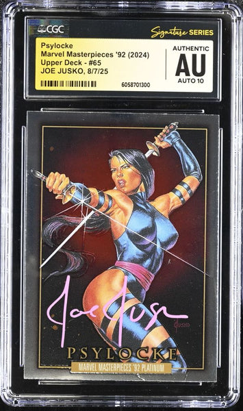 Psylocke #65 Marvel Masterpieces '92 CGC Authentic Signed by Joe Jusko