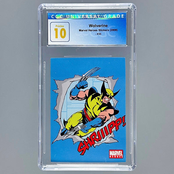 2008 Marvel Heroes Stickers #36 Wolverine CGC 10