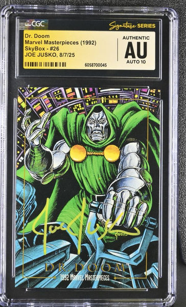 Dr. Doom Marvel Masterpieces #26 CGC Signature Series Signed by Joe Jusko