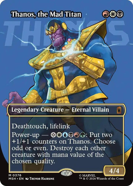 Thanos, the Mad Titan (Borderless) (0376) - Marvel Super Heroes (MSH)