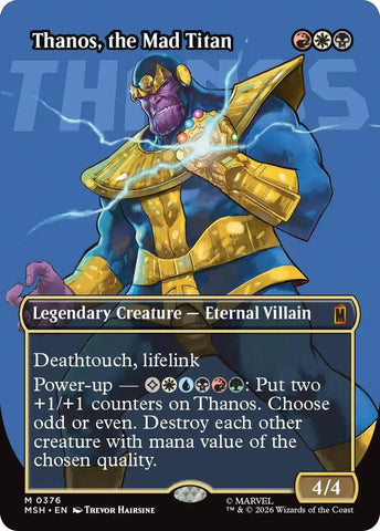 Thanos, the Mad Titan (Borderless) (0376) - Marvel Super Heroes (MSH)