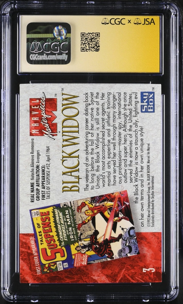 Black Widow #3 Marvel Masterpieces CGC Signed by Joe Jusko