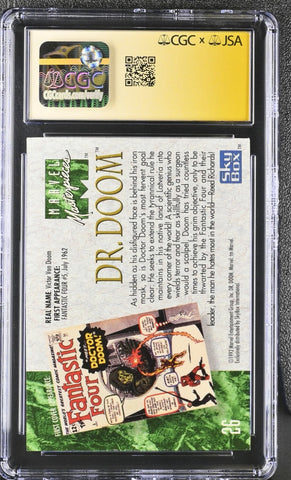 Dr. Doom Marvel Masterpieces #26 CGC Signature Series Signed by Joe Jusko