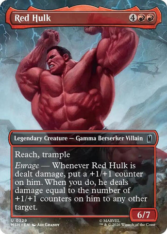 Red Hulk (Borderless) - Marvel Super Heroes (MSH)