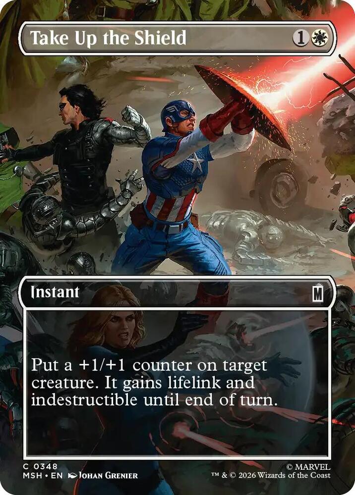 Take Up the Shield (Borderless) - Marvel Super Heroes (MSH)