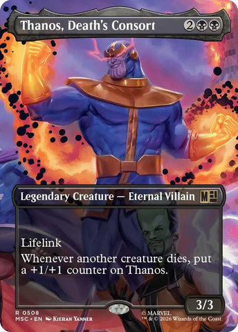 Thanos, Death's Consort (Extended Art) - Commander: Marvel Super Heroes (MSC)