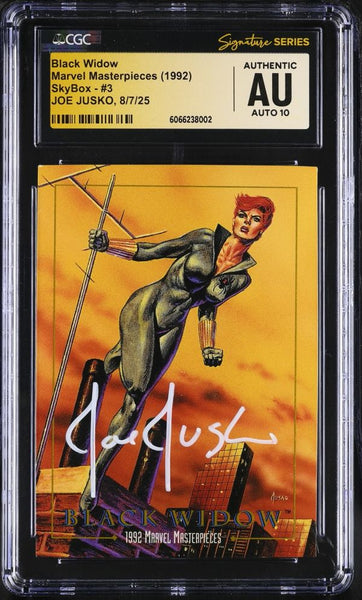 Black Widow #3 Marvel Masterpieces CGC Signed by Joe Jusko