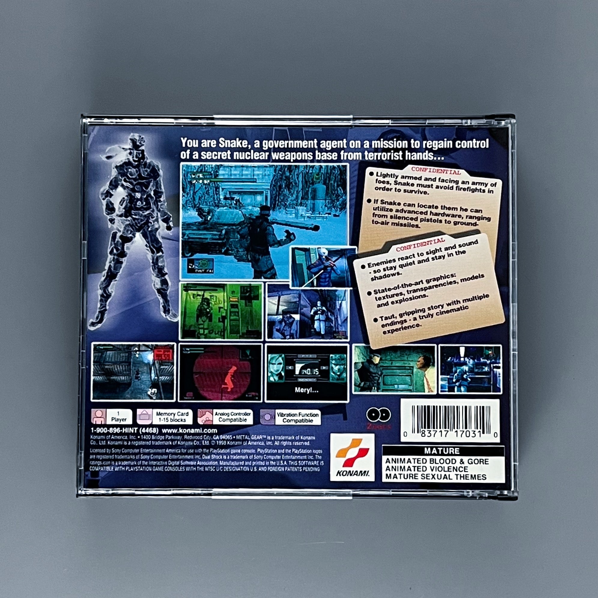 metal gear solid 1 cd PS1 Metal Gear Solid Black Label