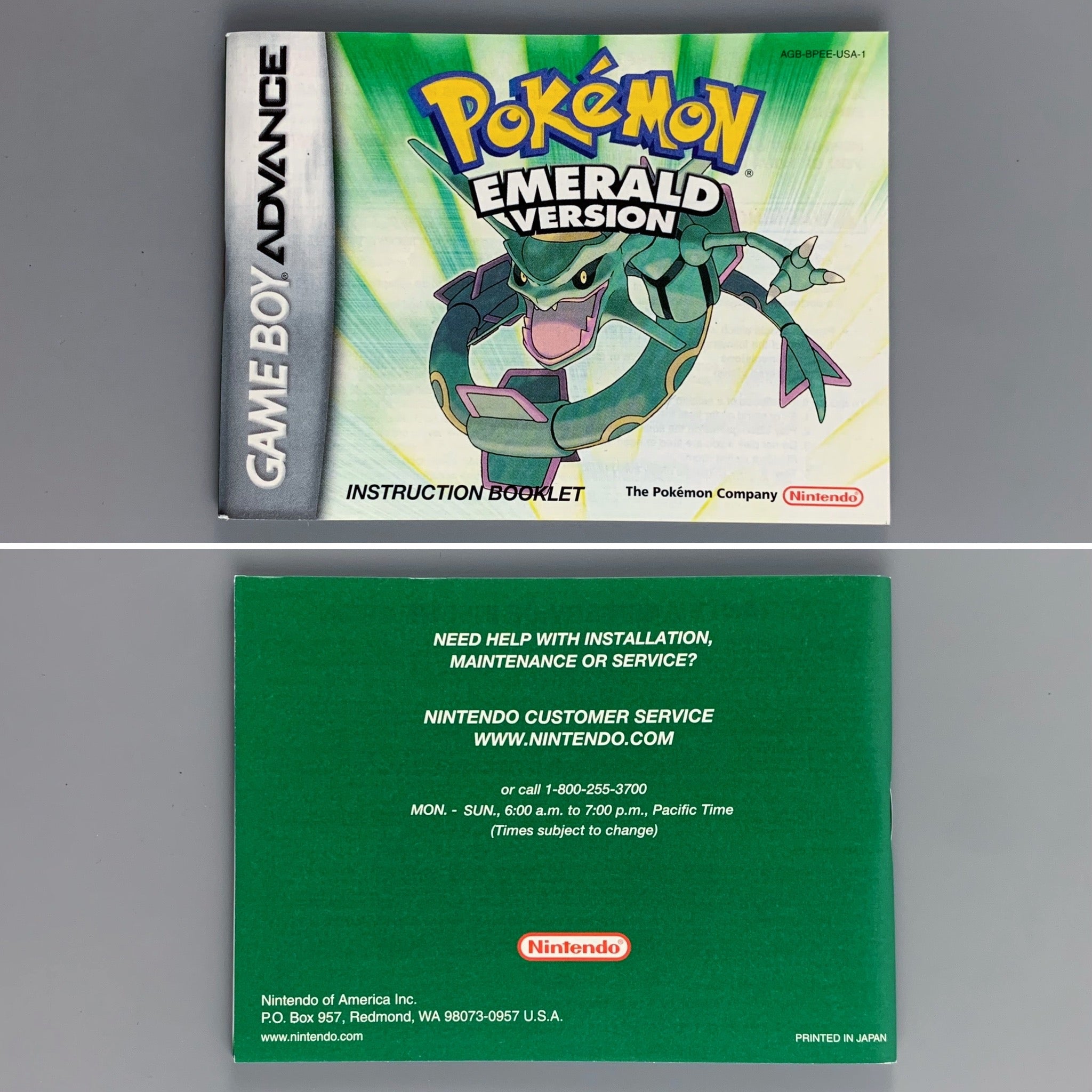 Nintendo Game Boy Advance Pokemon Emerald - 1904 Comics