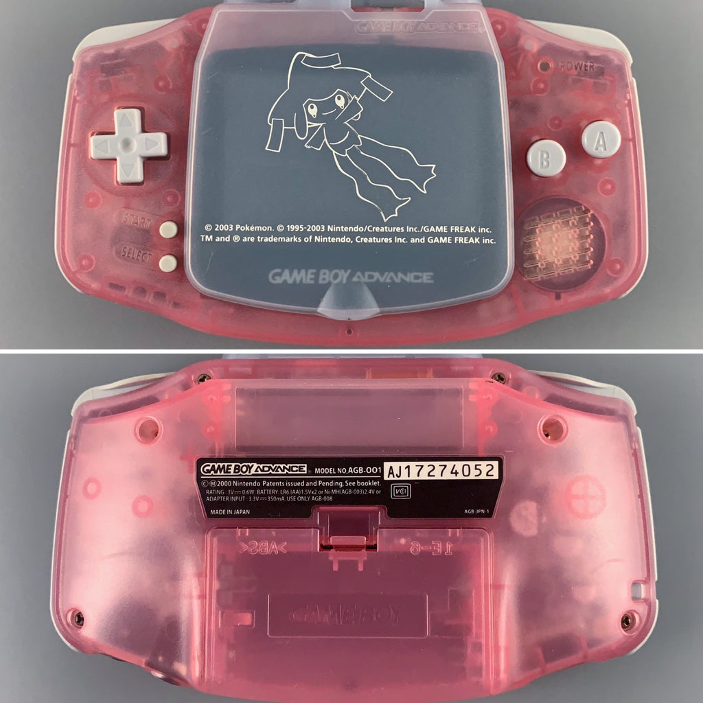 Nintendo Game Boy Advance - Pink Jirachi Screen Cover Console