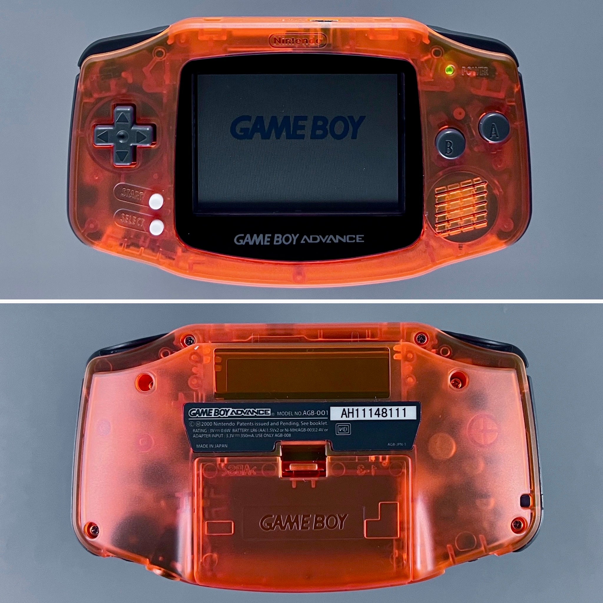 Game Boy Advance Colors